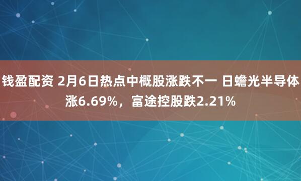 钱盈配资 2月6日热点中概股涨跌不一 日蟾光半导体涨6.69%，富途控股跌2.21%