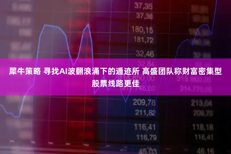 犀牛策略 寻找AI波翻浪涌下的遁迹所 高盛团队称财富密集型股票线路更佳