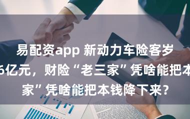 易配资app 新动力车险客岁承保失掉56亿元，财险“老三家”凭啥能把本钱降下来？