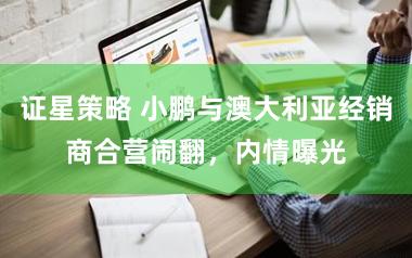 证星策略 小鹏与澳大利亚经销商合营闹翻，内情曝光