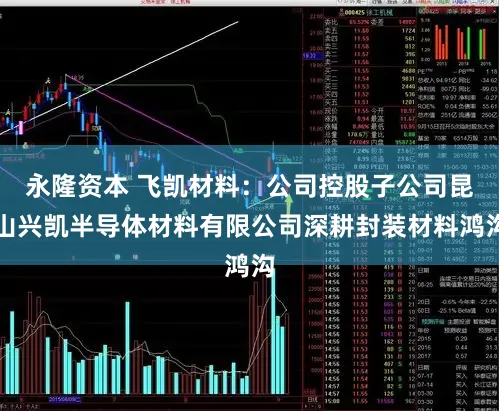 永隆资本 飞凯材料：公司控股子公司昆山兴凯半导体材料有限公司深耕封装材料鸿沟